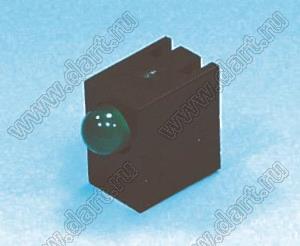 LED-301A (LED-1F) держатель 3мм светодиода на плату угловой; C=3,4мм; нейлон-66 (UL); черный