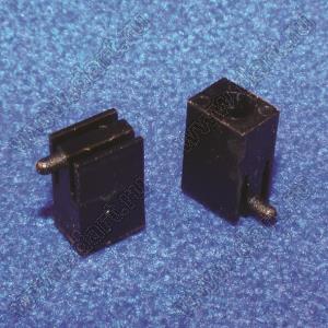 LEK-301 держатель 3мм светодиода на плату угловой; C=3,4мм; нейлон-66 (UL); черный