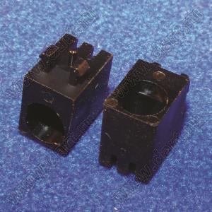 LEK-506 держатель 5мм светодиода на плату угловой; C=6,1мм; нейлон-66 (UL); черный