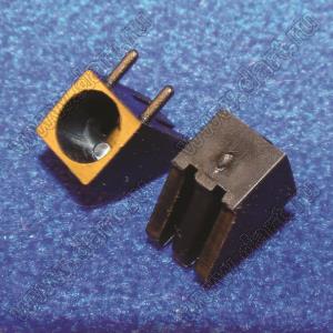 LEK-502 держатель 5мм светодиода на плату угловой; C=5,2мм; нейлон-66 (UL); черный