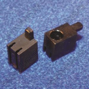 LEK-302 держатель 3мм светодиода на плату угловой; C=3,3мм; нейлон-66 (UL); черный