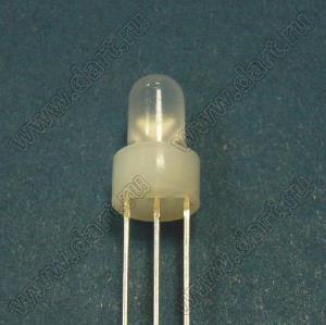 LEDU-4 держатель прямой круглого 5-мм трехвыводного светодиода на плату; нейлон-66 (UL); натуральный; A=4,0мм
